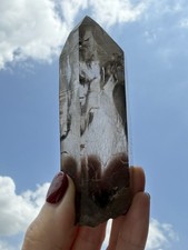 Swiss Smoky Quartz Point w/ Etched Faces Switzerland Alpine Smoky Quartz Crystal picture