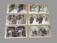 Lot 6 Antique Keystone View Co Stereoview Cards Comic Romance Genre Scenes picture