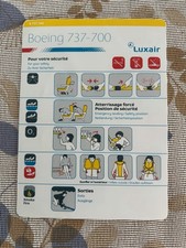 Luxair B 737-700 Safety Instruction Card picture