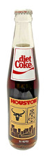 DIET Coca-Cola 10 FL OZ Glass Bottle January 1983 Houston Livestock Rodeo VTG picture