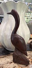 Vintage Hand Carved Ironwood Standing Bird  13” Tall picture