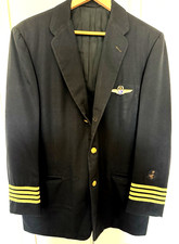 VTG. CUSTOM-TAILORED EASTERN AIRLINES CAPTAIN'S PILOT JACKET w NAME, WINGS 1970 picture