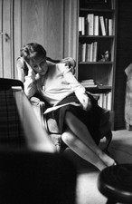 Jeanne Moreau at her home in Paris in April 1963 Historic Old Photo 10 picture