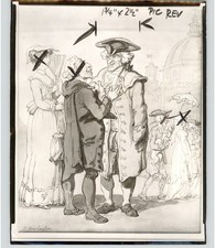 Thomas Rowlandson Promenade Watercolor Drawing San Francisco 1957 Press Photo picture
