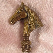 Detailed HORSE LAMP FINIAL for old antique shade or lampshade old west / lrg picture
