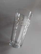 Heavy Large Vintage Pepsi Cola Clear Drinking Glass 20 0z - s picture