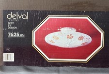 MCM Vintage Ceiling Light Fixture Delval Summer Days NEW In BOX 15” Diam picture