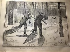 1871 RARE EVERY SATURDAY NEWSPAPER ~ WINSLOW HOMER “DEER STALKING IN ADIRONDACKS picture