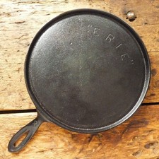Antique GRISWOLD Cast Iron GRIDDLE Pan RESTORED # 8 ERIE 1800s - Ironspoon picture