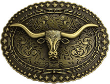 Vintage Longhorn Belt Buckle for 1.5