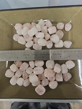 2 lb Bulk Rose Quartz Tumbled Stones - Natural Pink Healing Crystals Wholesale picture