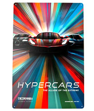 HYPERCARS PETERSON MUSEUM METAL POSTER LIMITED EDITION BUGATTI, FERRARI, NEO picture