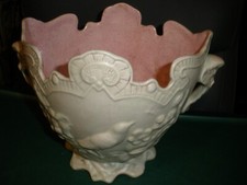 Vintage Ceramic Bird Planter Decorative Bowl White Pink 10