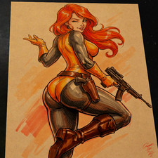 Scarlett G.I. Joe Art Print Signed 8.5x11 | Art by Keyeske picture