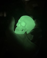 Glow In the Dark Human Skull(Good Resolution) (3DP:White-PLA / Green Glow) 🟢 picture