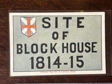 Site of Block House Sign Castine ME Hancock Co Postcard Unposted picture
