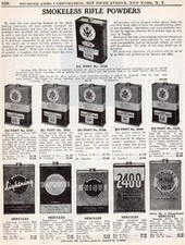1941 Print Ad of DuPont & Hercules Smokeless Sporting & Military Rifle Powder picture