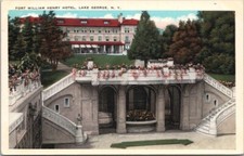 c1930s LAKE GEORGE, New York Postcard FORT WILLIAM HENRY HOTEL Tichnor / Unused picture