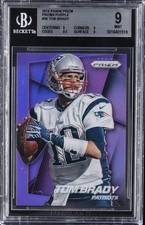 2014 PANINI PRIZM PURPLE PRIZM #36 TOM BRADY BGS 9 picture