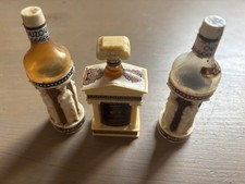 3 Vintage Ouzounis Ouzo Greek Souvenir Bottles Maidens Amphora Greece picture