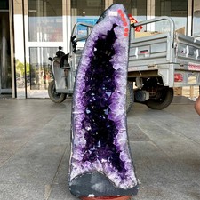 79.78LB Large Natural Amethyst Geode Cathedral Crystal Cluster Specimen Energy H picture