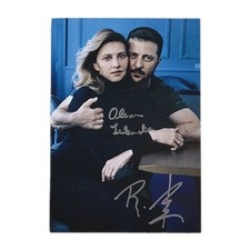 2022 Ukraine President Volodymyr Zelensky & Olena Signed Photo Vogue Portrait picture