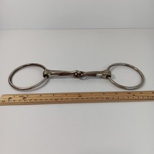 Horse Bridal Bit Single Jointed Loose Ring Snaffle Western 12” Equestrian X picture