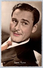 Vintage Errol Flynn Hollywood Movie Star Actor Portrait RPPC picture