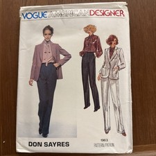 Vintage Vogue American Designer Pattern 1963 Don Sayres Sz 16 Uncut picture