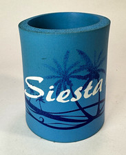 Blue Siesta Key Souvenir can koozie Palm Tree Graphic, Hot/Cold, 1 picture