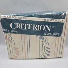 Vtg. Criterion by Dan River  4-Piece (Double) Bed Sheet Set Freesia NEW NOS picture