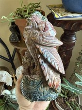 Ocean Jasper Crystal Phoenix Carving – Purple, Green & Golden – 2.15 lbs picture