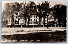 Carthage Illinois Court House Building Real Photo RPPC picture