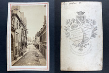 France, Troyes, Rue urban, Photo. G. Lancelot Vintage cdv Albums Print CDV,  picture