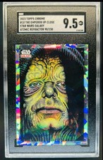 2023 Topps Chrome Star Wars Galaxy Emperor Up Close Atomic Ref 90/150 SGC 9.5 picture