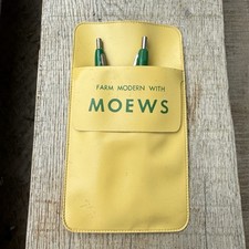 Vintage MOEWS Farm Pocket Protector ReadyRiter Pen John Deere Advertising Set picture
