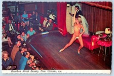1978 Sexy Woman Dancing Bourbon Street Beauty Sho Bar New Orleans LA Postcard picture