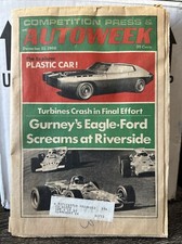 1968 Competition Press and Autoweek News, Dan Gurney Wins Riverside Cover picture