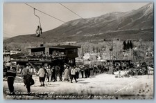 c1940's The Chairlift Chalet Longest Ski Lift Aspen CO RPPC Photo Postcard picture