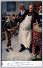 Postcard Charles Dickens Characters Oliver Twist Asks For More Tuck picture