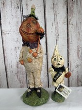 2PC Debra Schoch for Bethany Lowe Halloween Primitive Folk Art Figure LOT picture