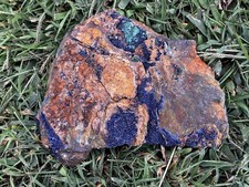 Azurite Malachite Druzy Specimen – Blue Crystals in Matrix – 6x7.5