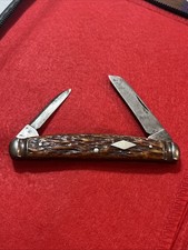 Vintage Shapleigh Hardware Green Bone Half Congress 1900-1950 No Snap Knives picture