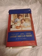Vintage 1990s Kool-Aid Heritage Canister Tin -BRAND NEW SEALED IN CELLOPHANE NOS picture