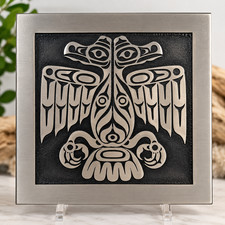 Vintage Orchard Studio Eagle Plaque British Columbia Canada Etched Aluminum picture