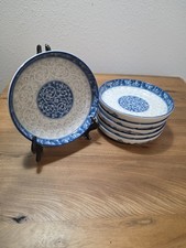 Vintage S. Korean, SEOKCHON LOKO Shallow Bowls, 6