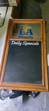 LA Breweriana Mirror with Daily Specials Chalkboard, Wood Frame picture