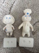 Vintage Pillsbury Doughboy Poppin Fresh & Poppie Fresh Vinyl Figures Lot 1971 picture