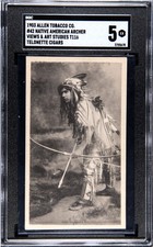 1903 T116 Allen Tobacco Co. Telonette Cigars #42 Native American Archer SGC 5 EX picture