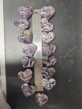 Wholesale Lot 15 pcs Dreamy Chevron Amethyst Heart 2x2 inch Puffy Crystal Party picture